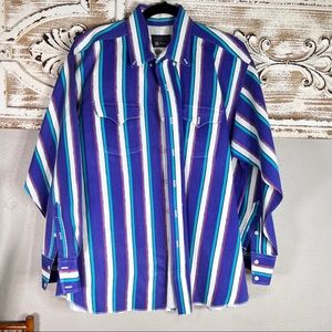 Panhandle Slim vintage striped button up shirt 17.5 / 35